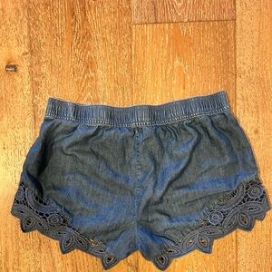 Blue patterned shorts